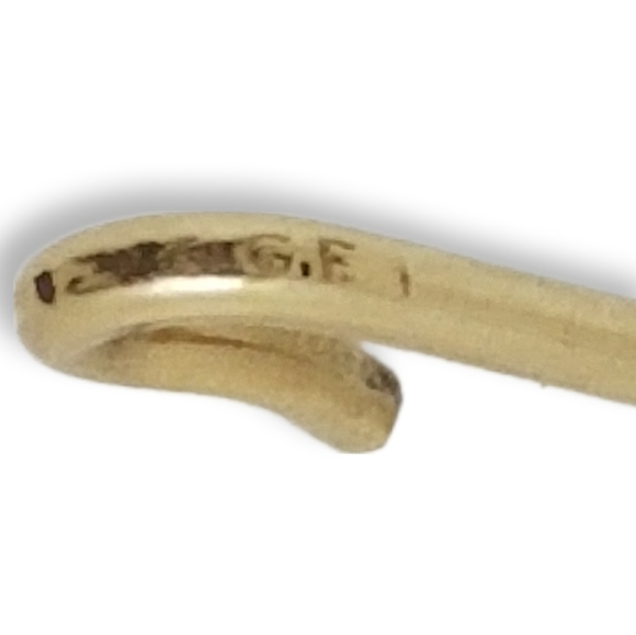 WINARD VINTAGE 12K GOLDFILLED OMEGA COLLAR & MONOGRAM CHARM NECKLACE - Picture 7 of 7